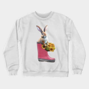 Rabbit In Wellie Crewneck Sweatshirt